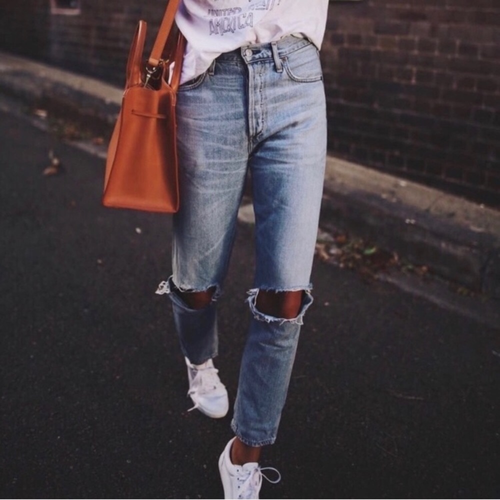 COH Liya Distressed High Rise Classic Fit Crop